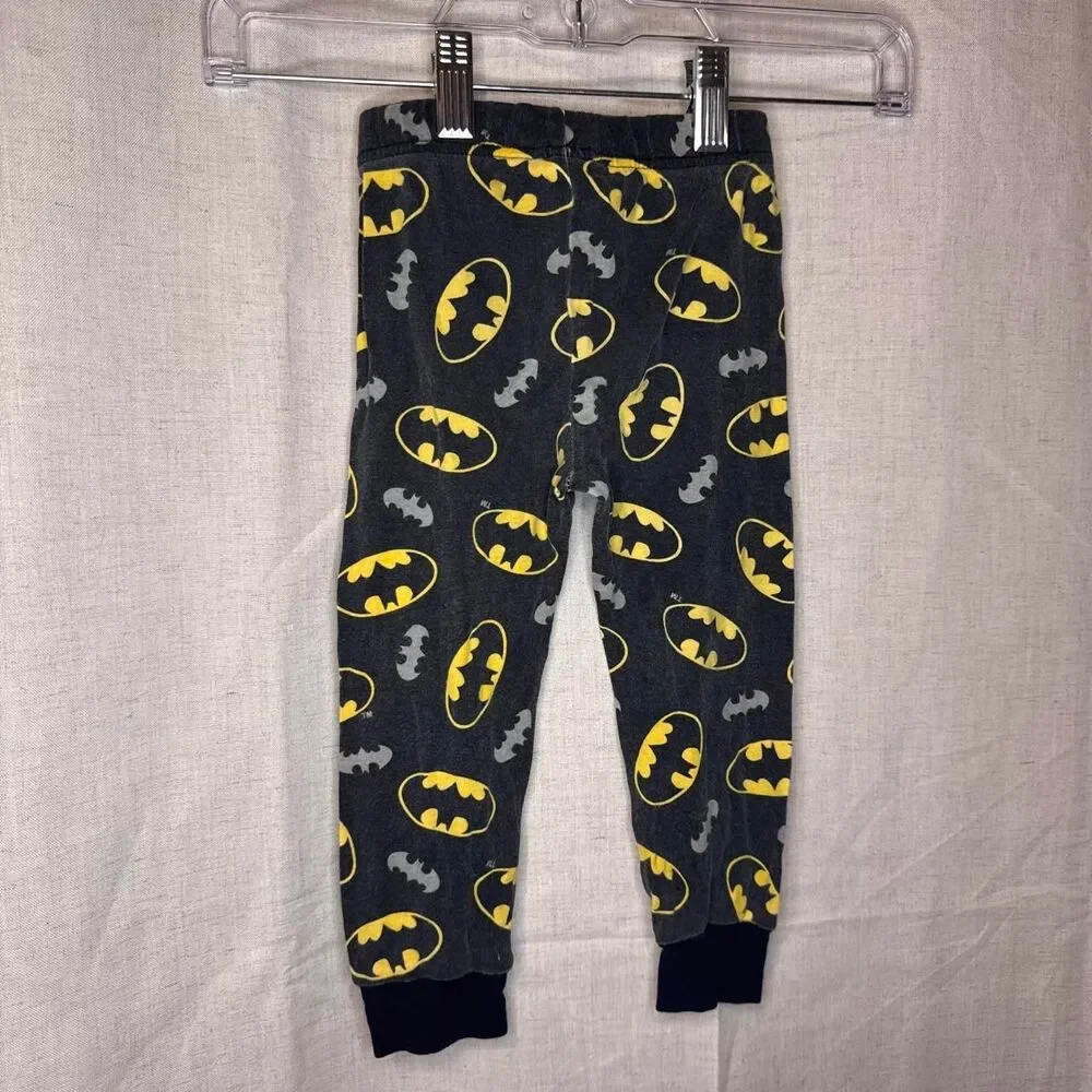 Batman Toddler Pajama Pants 3T Black Yellow Comics